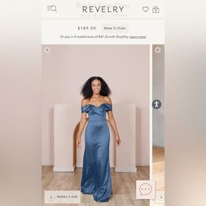 Revelry satin Bridesmaid Dress